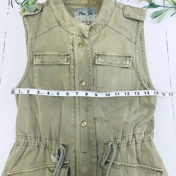 Per Se Army Green Utility Vest (Sz XS) - Picture 4 of 10